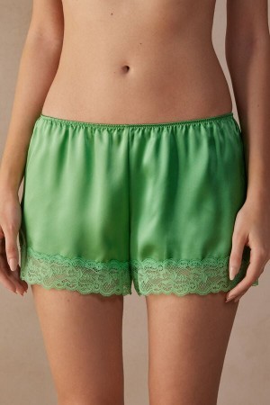 Intimissimi Silk Shorts Groen | BEJBT84195